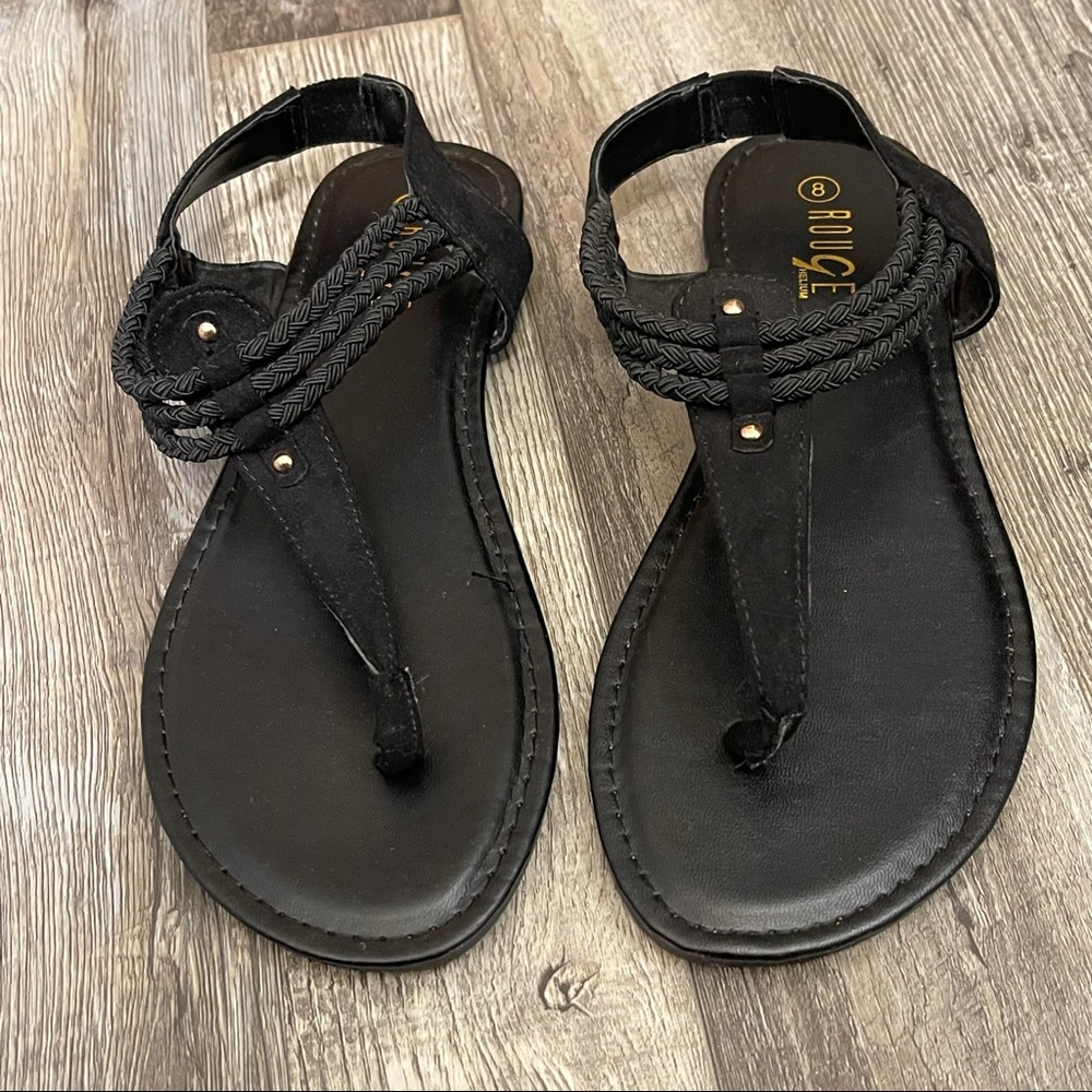 SOLD Womens black sandals size 8 - Picture 3 of 11